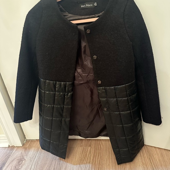 MaxMara Black Quilted Women's Coat - Picture 1 of 4